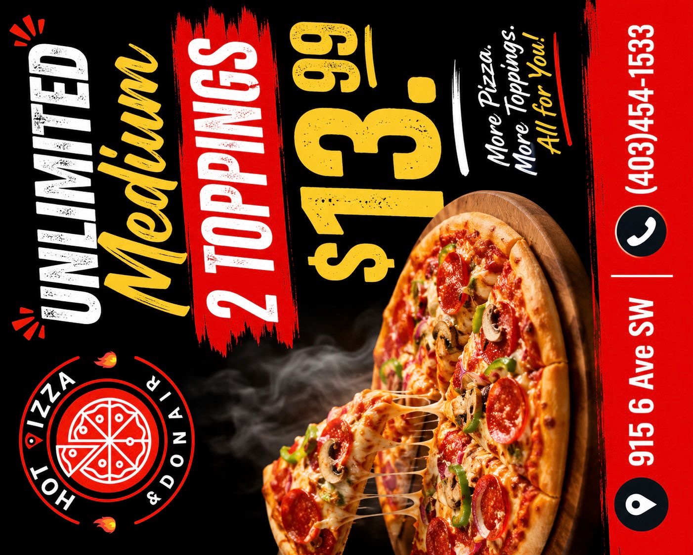 Lava Pizza YYC Special Offer — halal Indian fusion pizza in Calgary