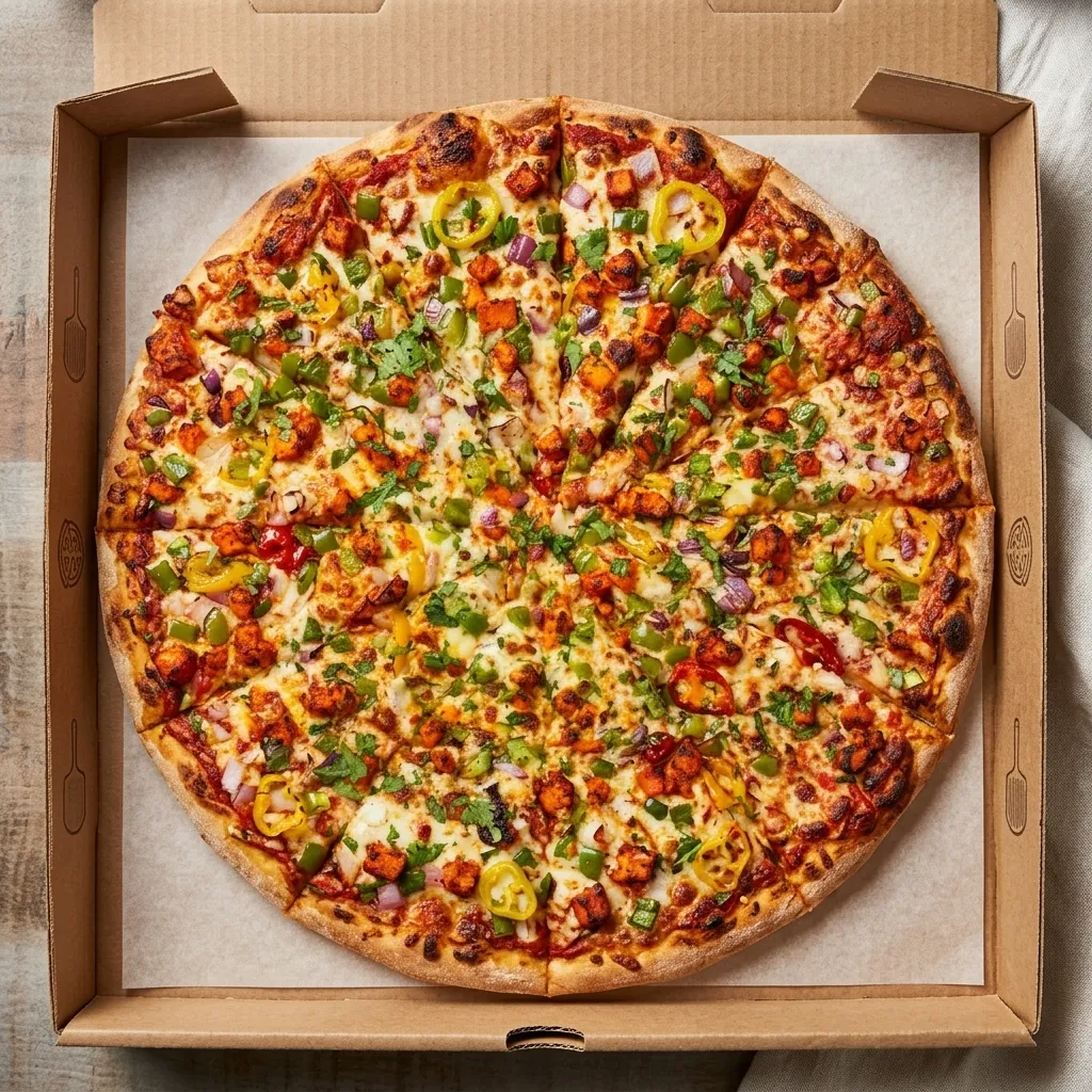 Tandoori Paneer Pizza — Lava Pizza YYC's #1 most-liked pizza in Calgary